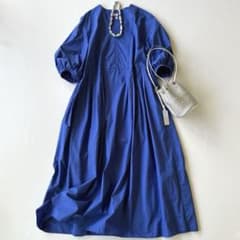 ドレステリア定価2,9万 コンパクトヤーンボリュームスリーブワンピース Vネック ドレステリア定価2,9万 コンパクトヤーンボリュームスリーブワンピース