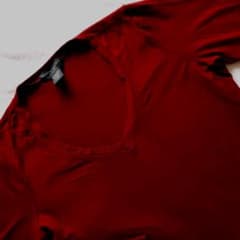 バナナ・リパブリック 長袖 T シャツ ワインカラー ストレッチ感あのサムネイル