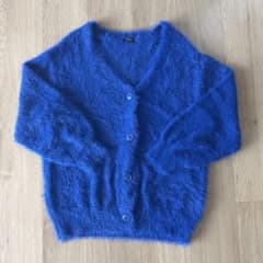 ブルー ボタン付きカーディガンのサムネイル