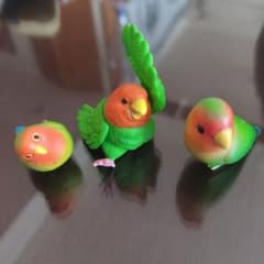 杏*中様 コザクラインコ フィギュア ガチャガチャ 3点セットのサムネイル