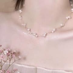 【新品】2連アクセサリー　ネックレス　結婚式　ブライダル　パーティのサムネイル
