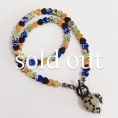 no.451／a'moureveビーズネックレス ハンドメイド マンテル 古着