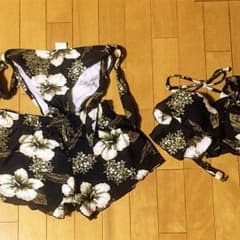 【送料無料】水着、レディース、ビキニ、バンドゥ、体型カバー、花柄、フリルのサムネイル