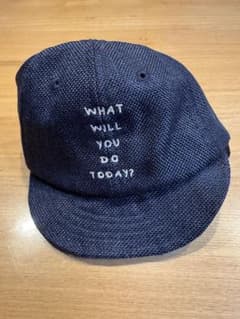 ベビー用 キャップ ネイビー WHAT WILL YOU DO TODAY?のサムネイル