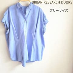 URBAN RESEARCH DOORS ブルー ワンタック シャツのサムネイル