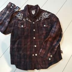 GYsceneのカッコいい系茶色シャツ130のサムネイル