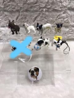 フレンチブルドッグ フィギュア6点セット☆缶バッジ付きのサムネイル