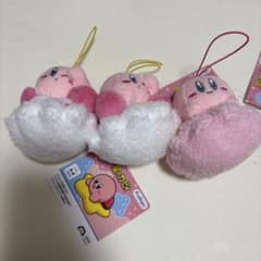 星のカービィ 雲のベットマスコット うとうと　にっこり　3点セット - 2
