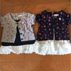 お値下げ！双子ちゃん ワンピース 2点セットのサムネイル