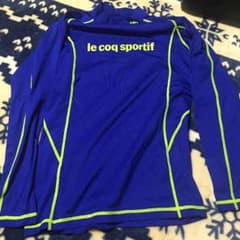 ルコック タートルネック 分厚めの生地 ロングTシャツ 青 Lサイズのサムネイル