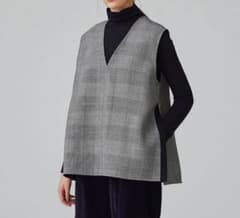 tomorrowland ウールシルクブロックトゥース 4-wayジレ ベスト - メルカリ