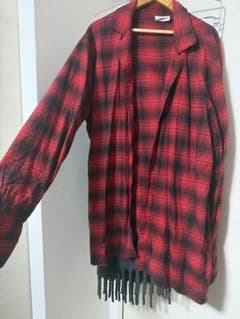 Calvin Klein チェック柄 長袖シャツ レッド M - 5