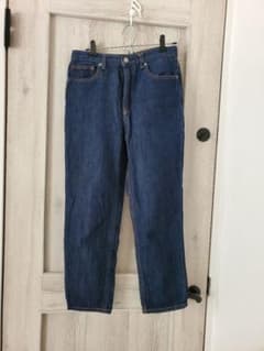 GU デニムパンツ ネイビー M　裾あげありのサムネイル