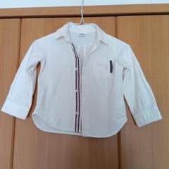 BREEZE キッズ 長袖シャツ ホワイト 110cmのサムネイル