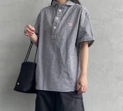 美品 サイズ42 DANTON ギンガムチェック プルオーバーシャツ - メルカリ