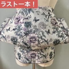 大人兵児帯 バタフライガーデン バイオレット 長尺ジャガード兵児帯