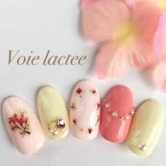 #43 春ネイル♡花束♡フラワーネイル ベリーショート他各種サイズ変更可のサムネイル
