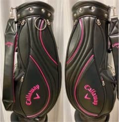 callaway♡お値下げ！キャディバッグ黒×ピンクレディース♡のサムネイル