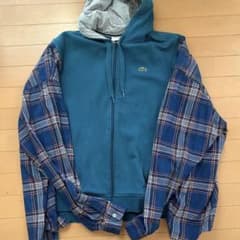 LACOSTE フード付きパーカー リメイク - メルカリ