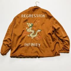 美品　近年　RNA ブルゾン　刺繍　龍　チェッカーフラッグ　リバーシブル　光沢 美品 近年 RNA ブルゾン 刺繍 龍 チェッカーフラッグ リバーシブル