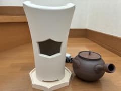野々田製 煎茶用電茶器 涼炉 電熱器 幸斎ボーフラ付 元箱付 通電確認済