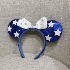 ディズニー カチューシャ ブルー スパンコール 星のサムネイル