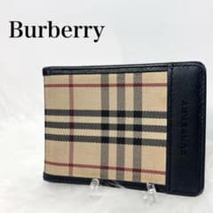 バーバリー　名刺入れ　カードケース　レザー　ブラック　ノバチェック　フォーマル BURBERRY バーバリー ノバチェック カードケース 名刺入れ レザー