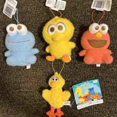セサミストリート　ふんわりマスコット　全種　エルモ　ビックバード　クッキーモンス