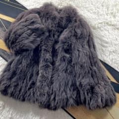 着丈60 カラーフォックス ショート ファーコート 毛皮 紫灰 サガフォックス 着丈60 カラーフォックス ショート ファーコート 毛皮 紫灰 サガ