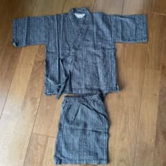 甚平 子供用 100サイズ 綿100% ストライプ柄のサムネイル