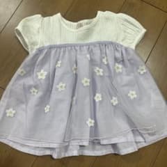 petit main 花柄刺繍 チュール チュニック 110のサムネイル