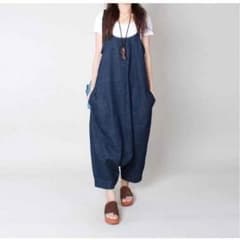 新品送料無料♡デニムワンピ　デニム　レディース サロペットパンツ(Y0575のサムネイル