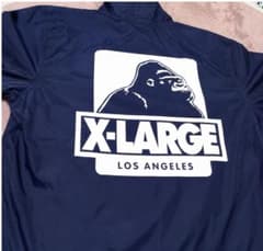 XLARGE コーチジャケット ネイビー バックロゴ - メルカリ