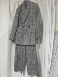 Rope picnicグレーセットアップスーツ m ROPE' PICNIC ロペピクニック パンツスーツ セットアップ チェック