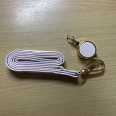 リール付きネックストラップ ピンクゴールド金具のサムネイル