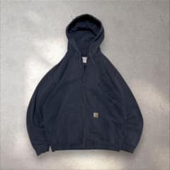Carhartt00sメキシコ製ジップパーカー襤褸の美学鬼フェードカーハート紺Lのサムネイル