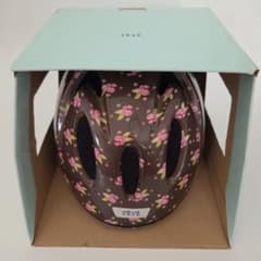 [難有]TETE 子ども用ヘルメット ブラウン 花柄のサムネイル