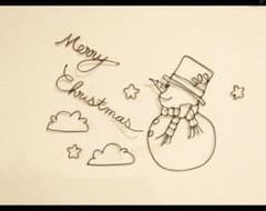 雪だるま　クリスマス　ワイヤーアート　クラフト