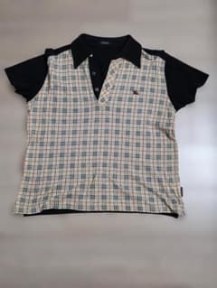 BURBERRY BLACK LABEL ポロシャツ チェック柄 ブラックのサムネイル