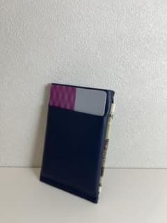 【ハンドメイド】EDC カードウォレット ミニ財布 マネークリップ　ネイビーのサムネイル