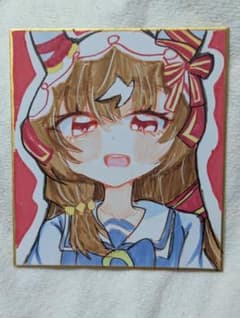 手描きイラストウマ娘スティルインラブ色紙原画 - メルカリ