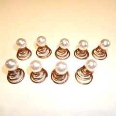 ヘアアクセサリー ヘッドパーツ パール9個入り