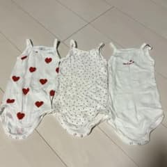 PETIT BATEAU ベビー肌着 12m 74cm ハート柄のサムネイル