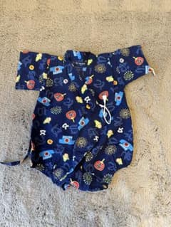 男の子ベビー　夏　祭りロンパースのサムネイル