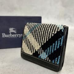 BURBERRY 체크 여성 접이 지갑 9464