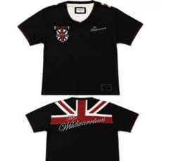 平成 y2k 英字 ユニオンジャックTシャツ 半袖 Vネックのサムネイル