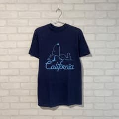 SNOOPY スヌーピー Tシャツ 紺 90年代 ラグラン USA製のサムネイル