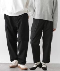 GLOBAL WORK グローバルワーク クリーンストレッチカーゴパンツ 黒 Mのサムネイル