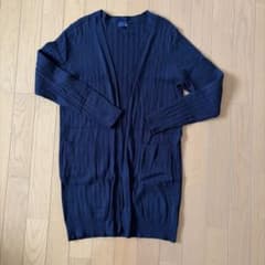 長袖カーディガン ネイビー サイズMのサムネイル