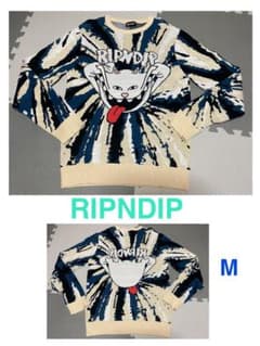 RIPNDIP 猫グラフィック ニットセーター Mサイズのサムネイル